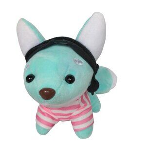Anime Palace Blue White Pirate Fox Plush Stuffed Animal 8.5"